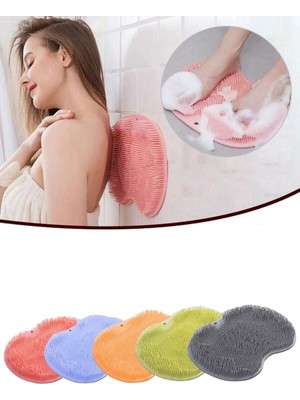 Epazzar 4 Adet Banyo Pedi El Ayak Vücut Silikon Masaj Duş Lifi Vantuzlu Banyo Fırçası Masaj Pedi 4 Adet