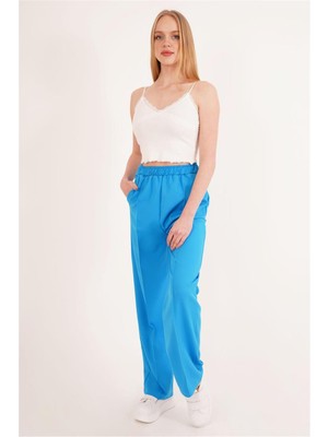 Cotton Mood 23254275 Kaşkorse Ip Askılı Dantelli Crop Bluz Beyaz