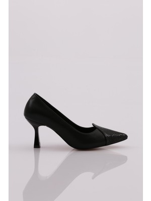 DGN 639 Kadin Önü Taşli Topuklu Ayakkabi