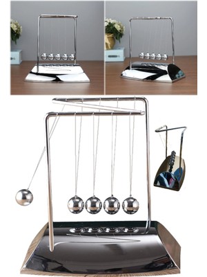 Utelips Z Şeklinde Newton Cradle Dekoratif Şık Sonsuz Denge Topu Biblosu Öğretmen Müdür Doktor Terfi Hediye