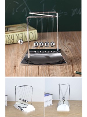 Utelips Z Şeklinde Newton Cradle Dekoratif Şık Sonsuz Denge Topu Biblosu Öğretmen Müdür Doktor Terfi Hediye