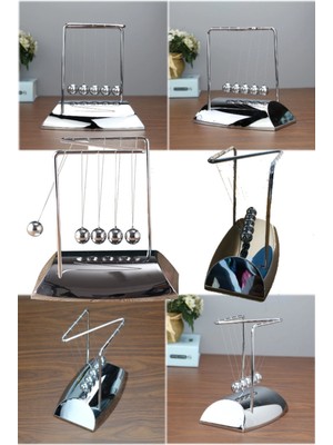 Utelips Z Şeklinde Newton Cradle Dekoratif Şık Sonsuz Denge Topu Biblosu Öğretmen Müdür Doktor Terfi Hediye