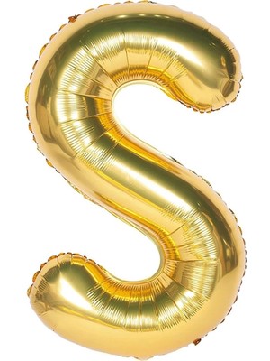 Dizayn Parti Evi Harf Balon S Gold - 16 Inc / 40 cm