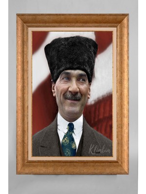 Giyense Altın Varaklı Atatürk Tablo W5014