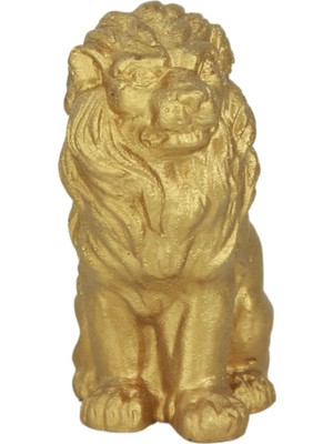 Evene Dekoratif Biblo Oturan Aslan Heykel El Yapımı Hediyelik Süs Eşyası Model Aslan2