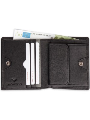 Roncato Erkek Cüzdan & Kartlık 41241401 Roncato Alaska Small Wallet With With Coins Pocket Black