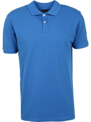 Altınyıldız Classics Polo Yaka Mavi Erkek T-Shirt 4A9000000001