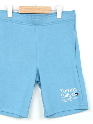 Tommy Hilfiger Normal Bel Normal Mavi Erkek Çocuk Şort Tımeless Tommy Sweatshorts