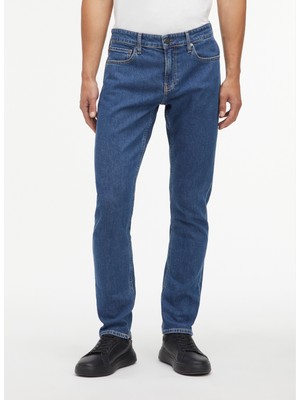 Calvin Klein Normal Bel Normal Paça Slim Fit Mavi Erkek Denim Pantolon K10K1107081BJ