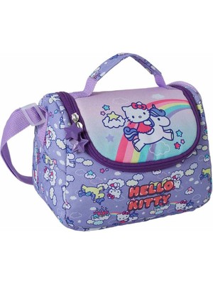 Obm Hello Kitty Beslenme Çantası 2218 Figürlü Fermuar Uçları ile Su İticili %100 Polyester Malzeme