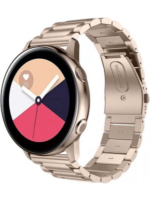 Samsung Galaxy Watch Active Active 2 44MM-40MM Uyumlu 20MM Ironweft Döküm Çelik Metal Kordon
