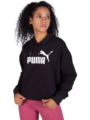 Puma Ess Cropped Logo Hoodie - Kadın Sweatshirt - 586870