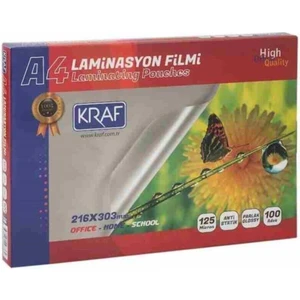 Laminasyon Filmi Parlak A4 125MIC 100LÜ 2124
