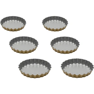 Anto Mini 6'lı Tart Kalıbı Silver Gold 12 cm