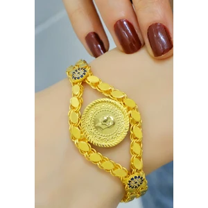Aytek Gold 8 Ayar Pullu Çeyrekli Bileklik