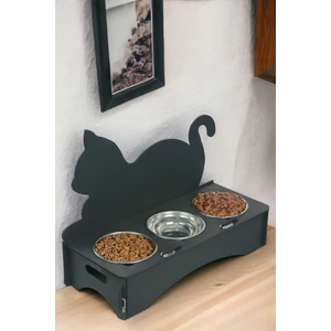 Kedi Mama Su Kabı Siyah Renk Model 1