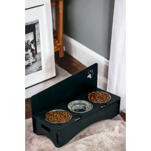 Kedi Mama Su Kabı Siyah Renk Model 2