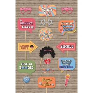 Bekarlığa Veda Konuşma Balonları Disko Konsept Bekarlığa Veda Bride To Be Malzemeleri Retro Disko Temalı