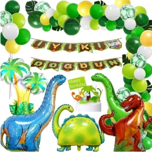 Düvenci Ticaret Dinazor Temalı Folyo Balonlu Balon Set
