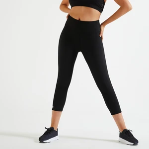 Domyos Kadın Siyah Spor Taytı 100 - 3/4 - Fitness Kardiyo