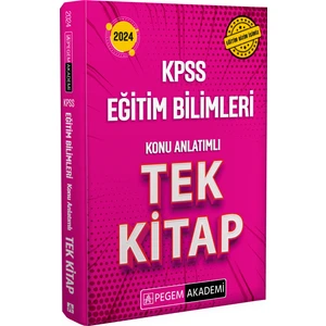 Pegem Akademi Yayıncılık KPSS 2024 Eğitim Bilimleri Konu Anlatımlı Tek Kitap