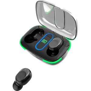 Y90 Şarj Göstergeli Tws Kulaklık Bluetooth Kablosuz Kulakiçi Kulaklık Siyah