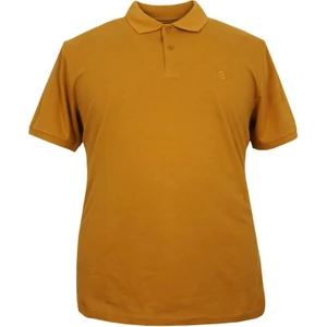 Büyük Beden Erkek Tişört Polo Yaka Likralı Süprem Safran