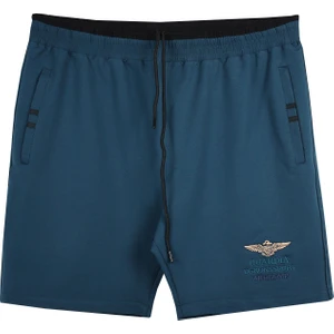 Maruf Shop Erkek Büyük Beden Likralı Penye Şort Dekons Petrol Yeşil