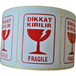 Dikkat Kırılır Etiketi
