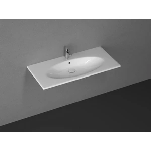 İsvea Sistema x Clear Flat Lavabo 101 cm Beyaz Extra Dekorsuz Delikl 10SX51101