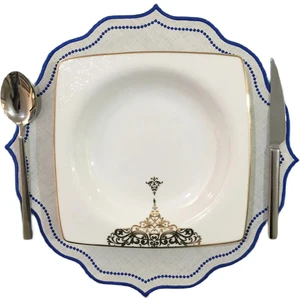 Emir-Ay 6 Adet Keten Amerikan Servis - Keten Supla