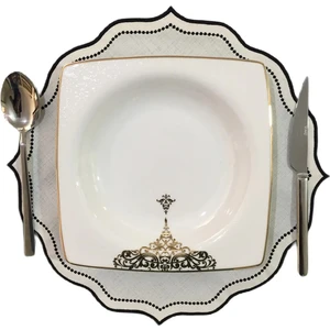 Emir-Ay 6 Adet Keten Amerikan Servis - Keten Supla