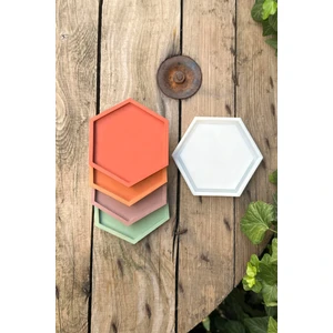 Altıgen Şekilli Tepsi Kalıbı (100MM x 115MM x 13MM) (Silikon) ( 1 Adet )