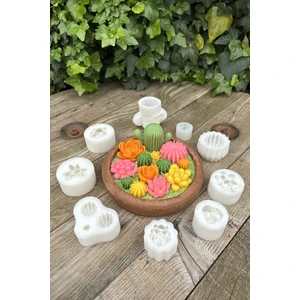 Kaktüs Set-3 Mum Kalıpları ( 9 Adet Kalıp ) ( Silikon )