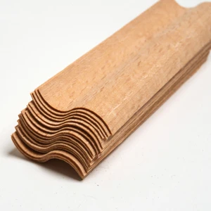 S Model Ahşap Mum Fitili ve Yapışkanlı Fitil Sehpası - 10 Adet ( 40MM x 100MM x 0.5mm )