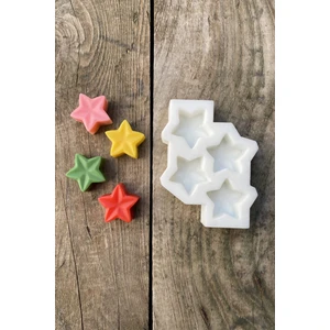 Yıldız Mini Dörtlü Mum Kalıbı ( Silikon )