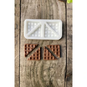 Rufus Concept Silikon Waffle Dörtlü Mum Kalıbı Kokusuz 4 Adet 3,5 cm Boyutunda