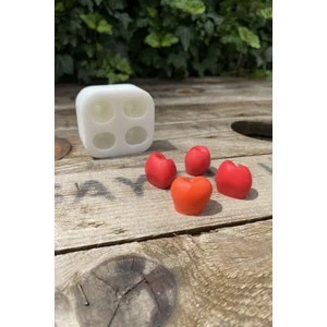 Kiraz Dörtlü Mum Kalıbı ( Silikon ) ( 2,5 x 2 x 1,8 cm ) ( Küçük Süsleme Kalıbı) 1 Adet