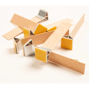 Ahşap Mum Fitili + Yapışkanlı Sehpa - 50 Adet ( 75MM x 15MM x 0,5mm )