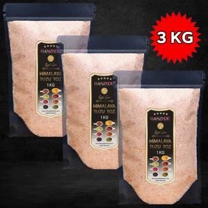 Hanzade Bitkisel Pembe Himalaya Tuzu Toz 1 kg x 3 Adet