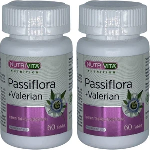 Nutrivita Nutrition Passiflora Valerian 2 x 60 Tablet Kedi Otu