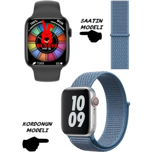 Akıllı Saat Apple Iphone Uyumlu Nfc Özellikli Watch 8 Pro Bt Konuşma Özellikli Akıllı Saat Hasır Kordon