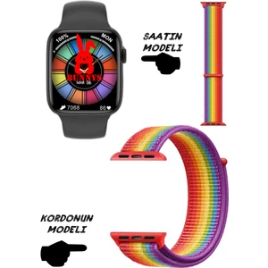 Akıllı Saat Apple Iphone Uyumlu Nfc Özellikli Watch 8 Pro Bt Konuşma Özellikli Akıllı Saat Hasır Kordon