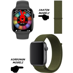 Akıllı Saat Apple Iphone Uyumlu Nfc Özellikli Watch 8 Pro Bt Konuşma Özellikli Akıllı Saat Hasır Kordon