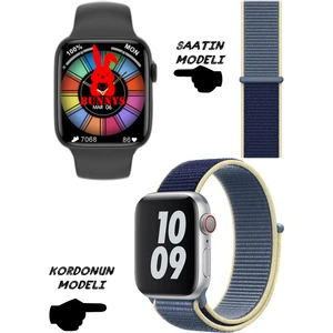 Akıllı Saat Apple Iphone Uyumlu Nfc Özellikli Watch 8 Pro Bt Konuşma Özellikli Akıllı Saat Hasır Kordon
