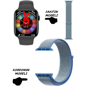 Akıllı Saat Apple Iphone Uyumlu Nfc Özellikli Watch 8 Pro Bt Konuşma Özellikli Akıllı Saat Hasır Kordon
