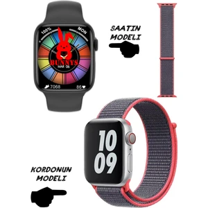 Akıllı Saat Apple Iphone Uyumlu Nfc Özellikli Watch 8 Pro Bt Konuşma Özellikli Akıllı Saat Hasır Kordon