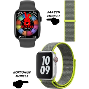 Akıllı Saat Apple Iphone Uyumlu Nfc Özellikli Watch 8 Pro Bt Konuşma Özellikli Akıllı Saat Hasır Kordon