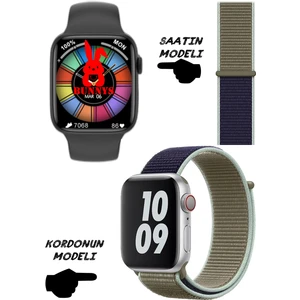 Akıllı Saat Apple Iphone Uyumlu Nfc Özellikli Watch 8 Pro Bt Konuşma Özellikli Akıllı Saat Hasır Kordon