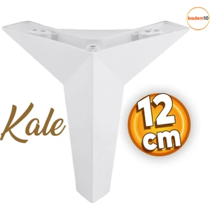 Kale Lüks Mobilya Kanepe Sehpa Tv Ünitesi Koltuk Ayağı 12 Cm Beyaz Baza Ayakları